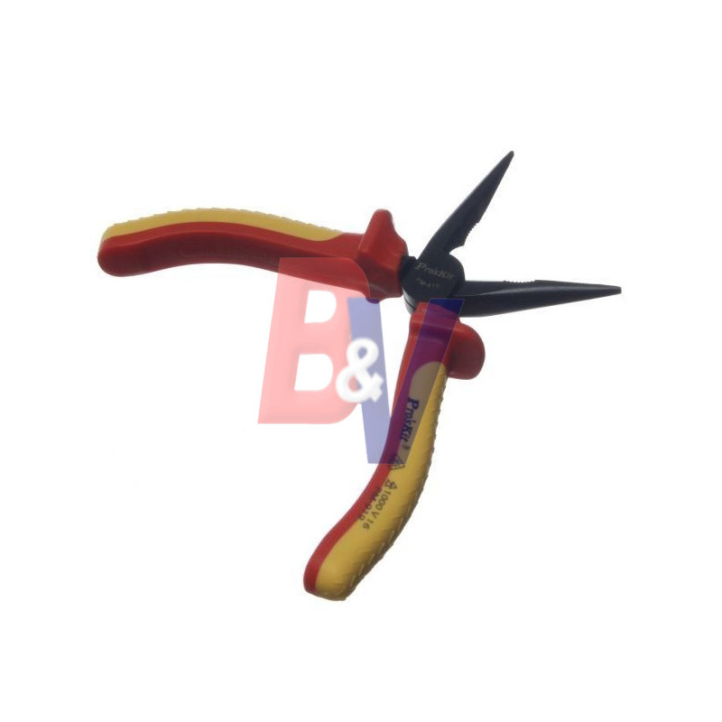 Pinza punta larga 7" Pro´sKit. aislada. PM-919.