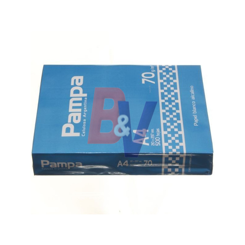 Resma de papel Celulosa Argentina. 500 hojas. Pampa 70 grs.