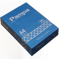 Resma de papel Celulosa Argentina. 500 hojas. Pampa 70 grs.