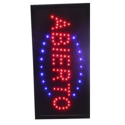 Cartel LED Videomax. de ABIERTO p/comercios. ADBO-5.