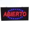 Cartel LED Videomax. de ABIERTO p/comercios. ADBO-5.