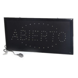 Cartel LED Videomax. de ABIERTO p/comercios. ADBO-5.