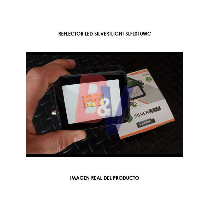 Reflector LED 3000 K (calido) SilverLight. 10 WATTS IP65. SLFL010WC.