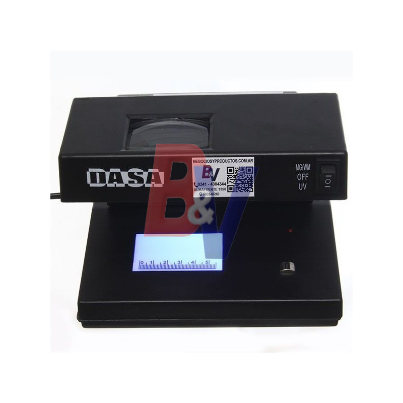 Detector de billetes falsos DASA. UV/MG/WM peso, dolar, euro. DB-9W.