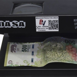 Detector de billetes falsos DASA. UV/MG/WM peso, dolar, euro. DB-9W.