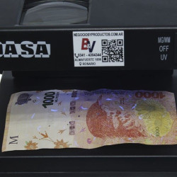 Detector de billetes falsos DASA. UV/MG/WM peso, dolar, euro. DB-9W.
