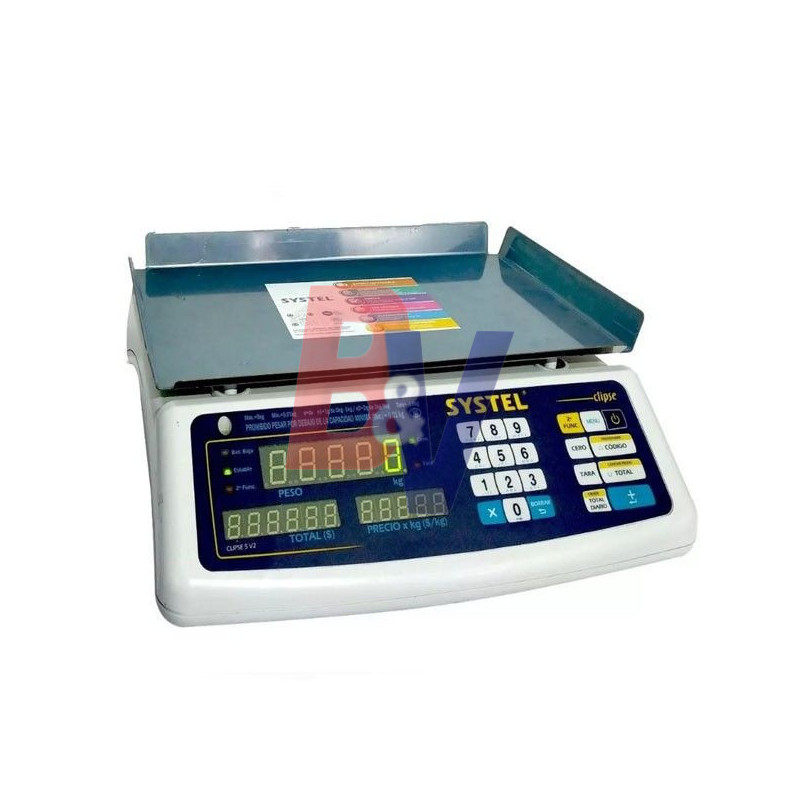 Balanza Clipse Systel. 31Kg -bateria, plato alto. D31682.