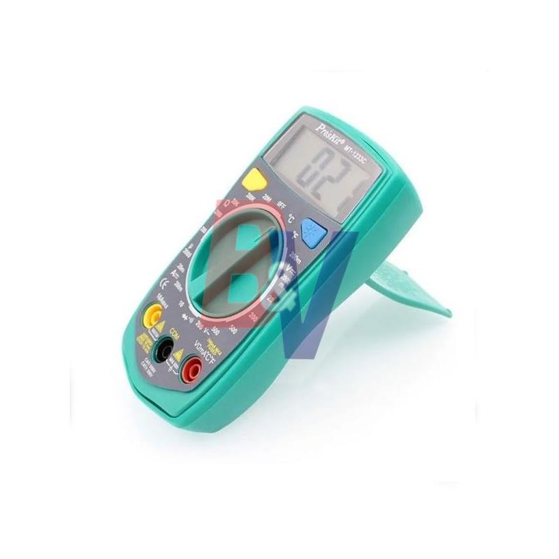 Tester multimetro digital Pro´sKit. DC AC OHM DIOD TEMP. MT-1233C.