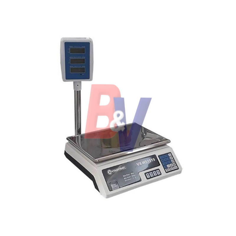 Balanza digital Visionner. 40 Kg, mastil. VX-WS1519.