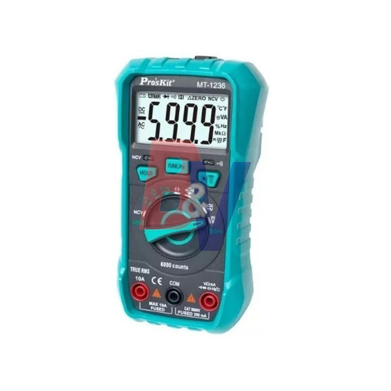 Tester multimetro digital Pro´sKit. TRUE RMS, frecuencia. MT-1236.