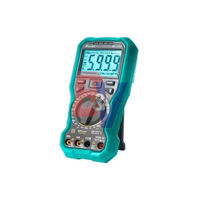 Multimetro digital, tester Pro´sKit. TRUE RMS, capacimetro. MT-1706.