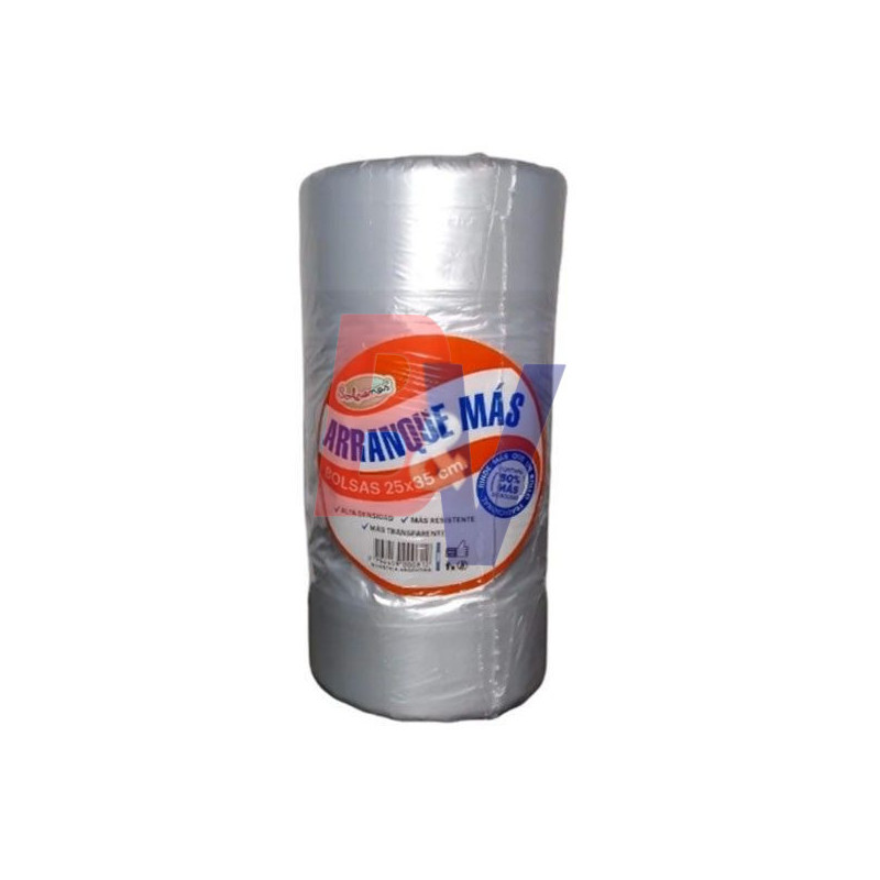 Rollo de arranque Polyfilm. 25x35 500 bolsas. 80% Mas Rendidor..
