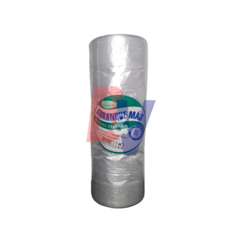 Rollo de arranque Polyfilm. 35x45 250 bolsas. 80% Mas Rendidor..