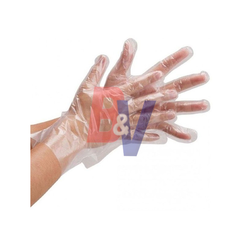 Guantes polietileno AD Manopla descartable Polimundi. 100 unid...