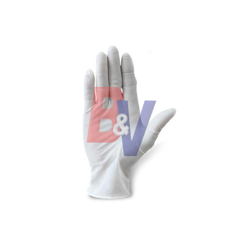 Guantes de látex natural aprob.ANMAT. Pack 100 unid.. Talle S.