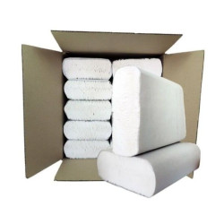 Caja 10 pack toalla intercalada Blanca Generico. 20x24 Económica..