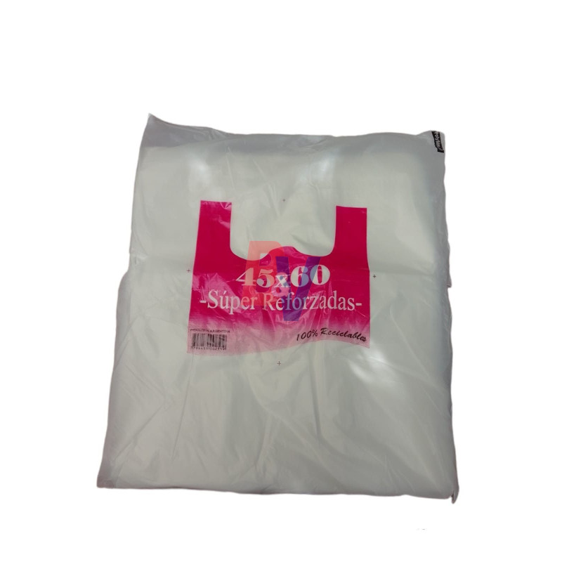 Bolsas camiseta AD blanca Mamut Polyfilm. X80 45X60..