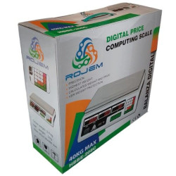 Balanza digital Rojem. 40 Kg, precio, doble visor, tara.. HBBE-208C.