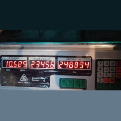 Balanza digital Rojem. 40 Kg, precio, doble visor, tara.. HBBE-208C.