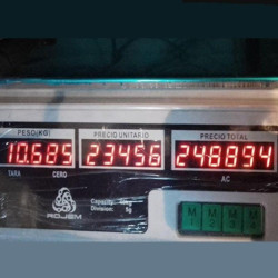 Balanza digital Rojem. 40 Kg, precio, doble visor, tara.. HBBE-208C.