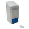 Dispenser jabon NYP. Tapa Blanca tecla azul llave zigzag. DA10415.