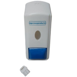 Dispenser jabon NYP. Tapa Blanca tecla azul llave zigzag. DA10415.