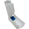Dispenser jabon NYP. Tapa Blanca tecla azul llave zigzag. DA10415.