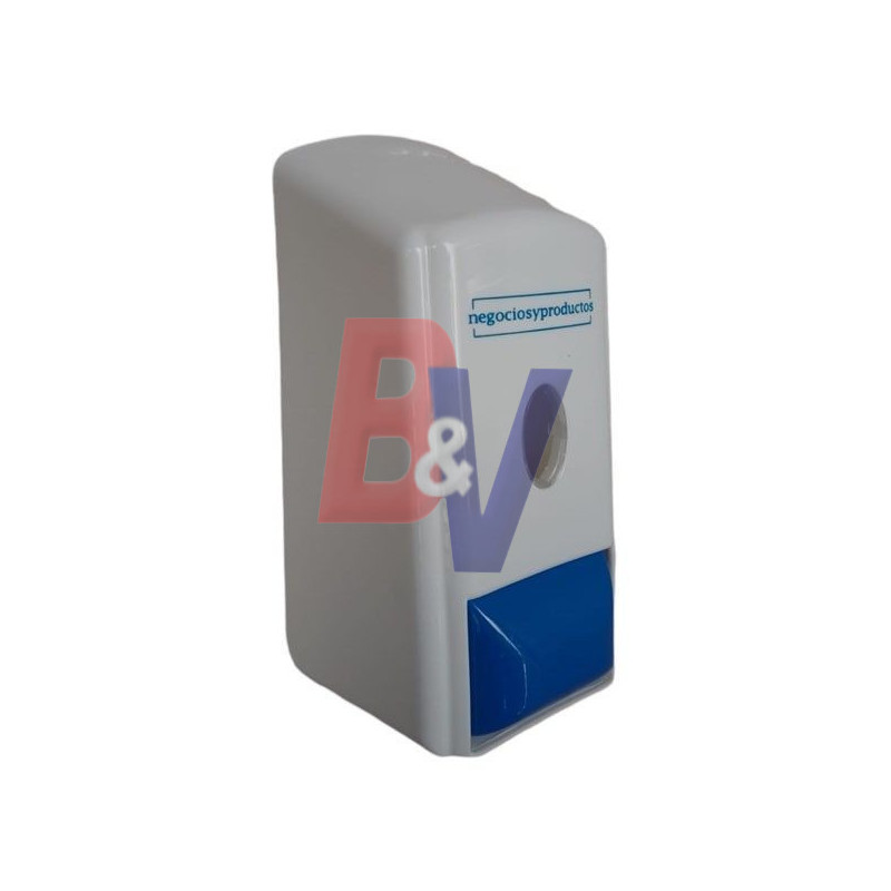 Dispenser jabon NYP. Tapa Blanca tecla azul llave zigzag. DA10415.