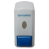 Dispenser jabon NYP. Tapa Blanca tecla azul llave zigzag. DA10415.