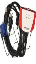 KVM con puerto USB para 2 PCs